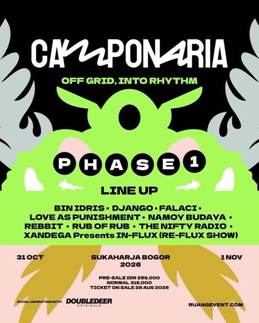 Flyer Camponaria Phase 1, 31 Oktober–1 November 2026, Sukaharja Bogor, in collaboration with DOUBLEDEER Originals